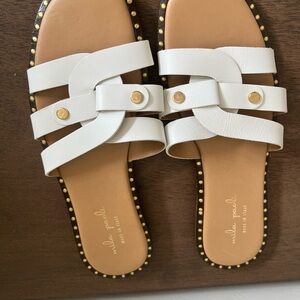 White Leather Slide Sandals by Jack Rogers